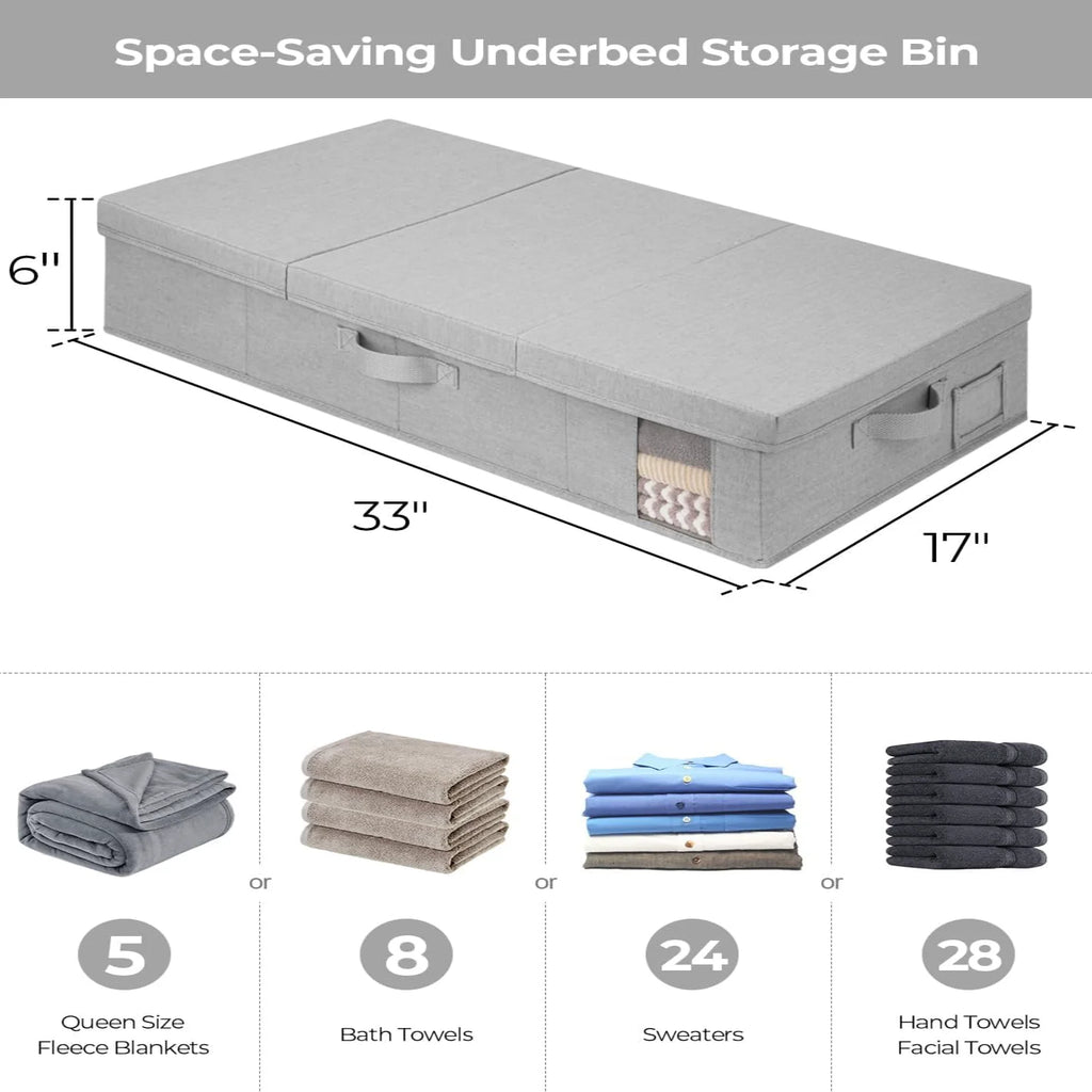 Under Bed Storage Bins with Lids and Handles q7k