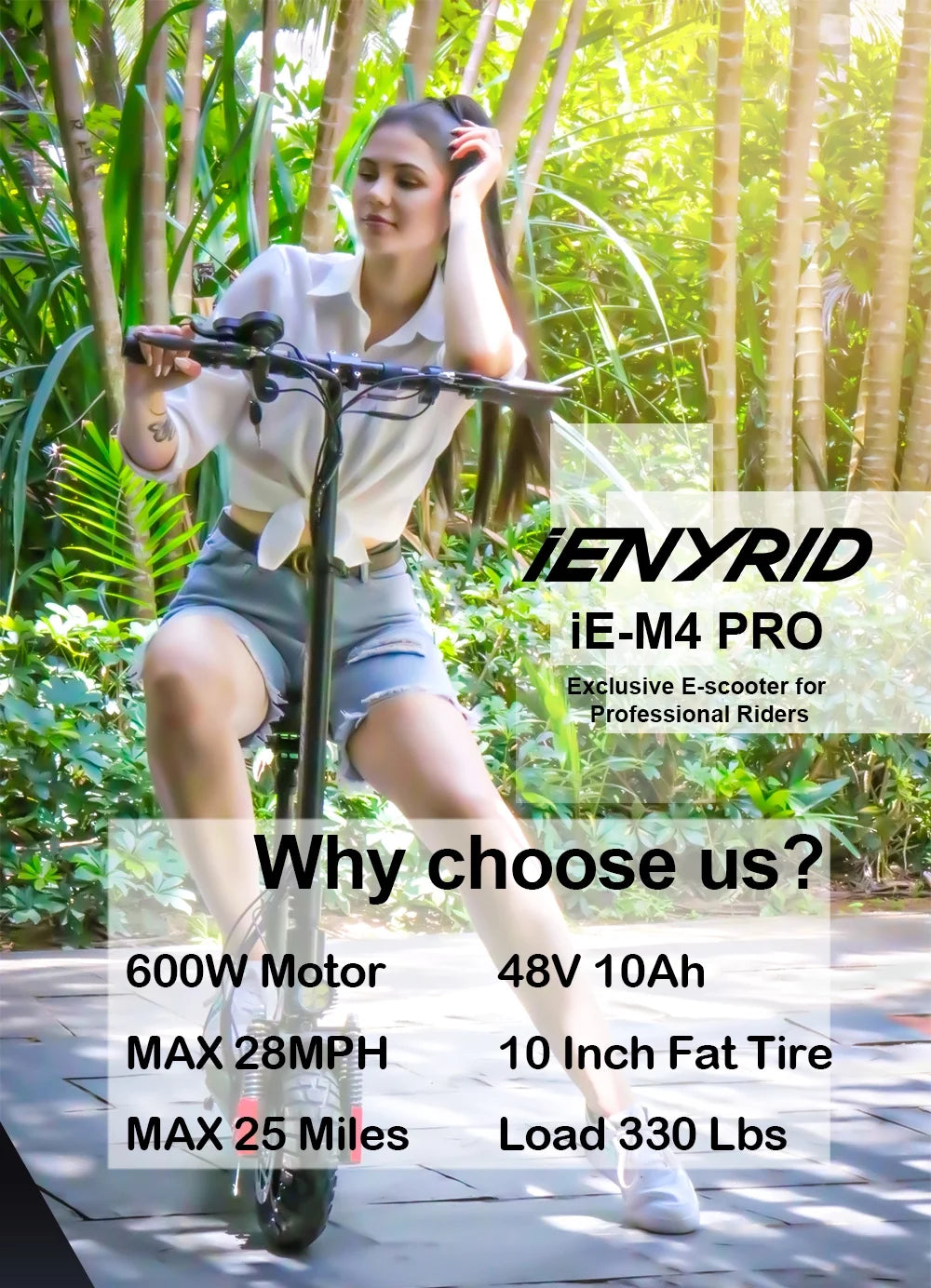 Electric Scooter 700W 10" Tires Folding Commuter a7