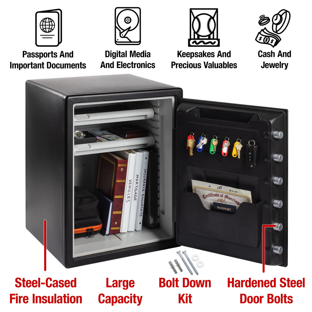 Water and Fire-Resistant Safe with Digital Keypad Lock 2.0 cu ft k7