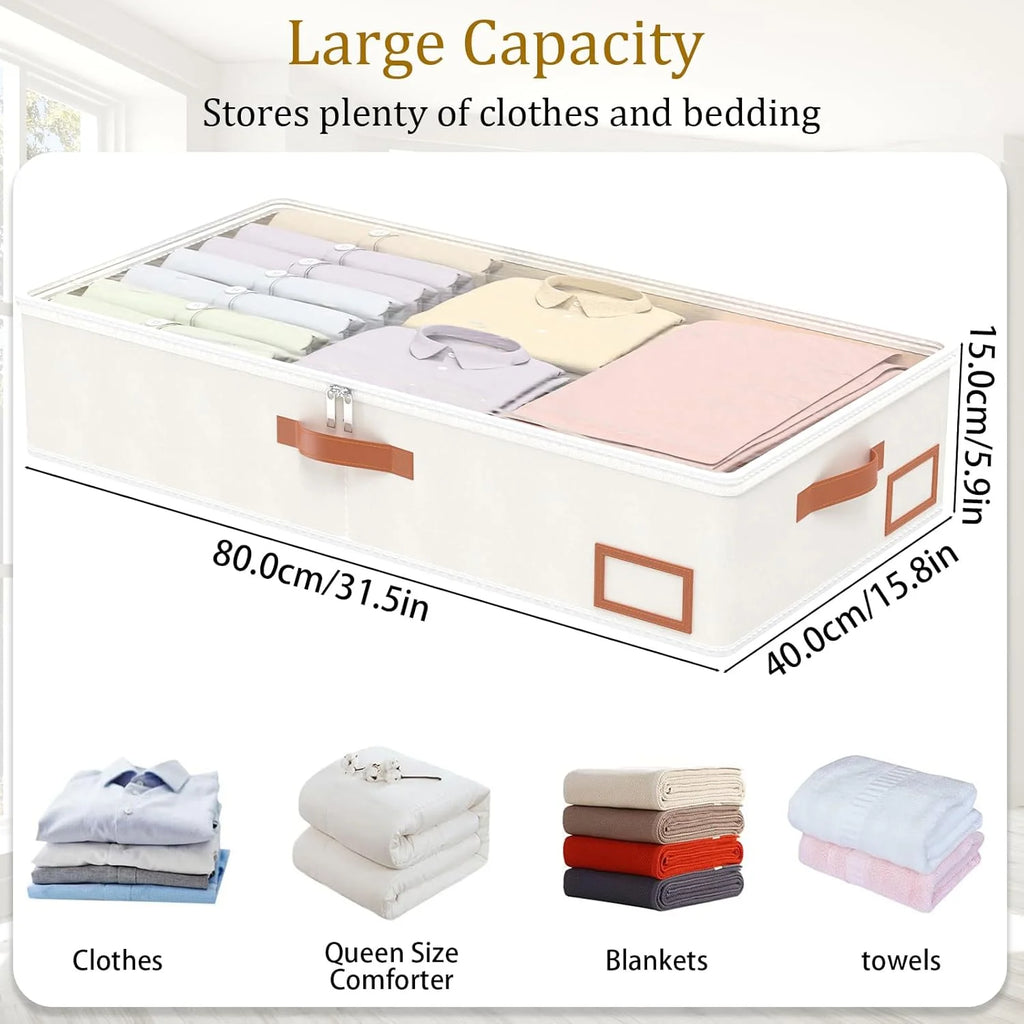 Under Bed Storage Bins with Lids, Collapsible Organizers a7