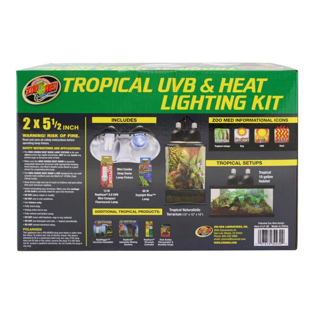 Tropical UVB Heat Lighting Kit for Reptiles a7