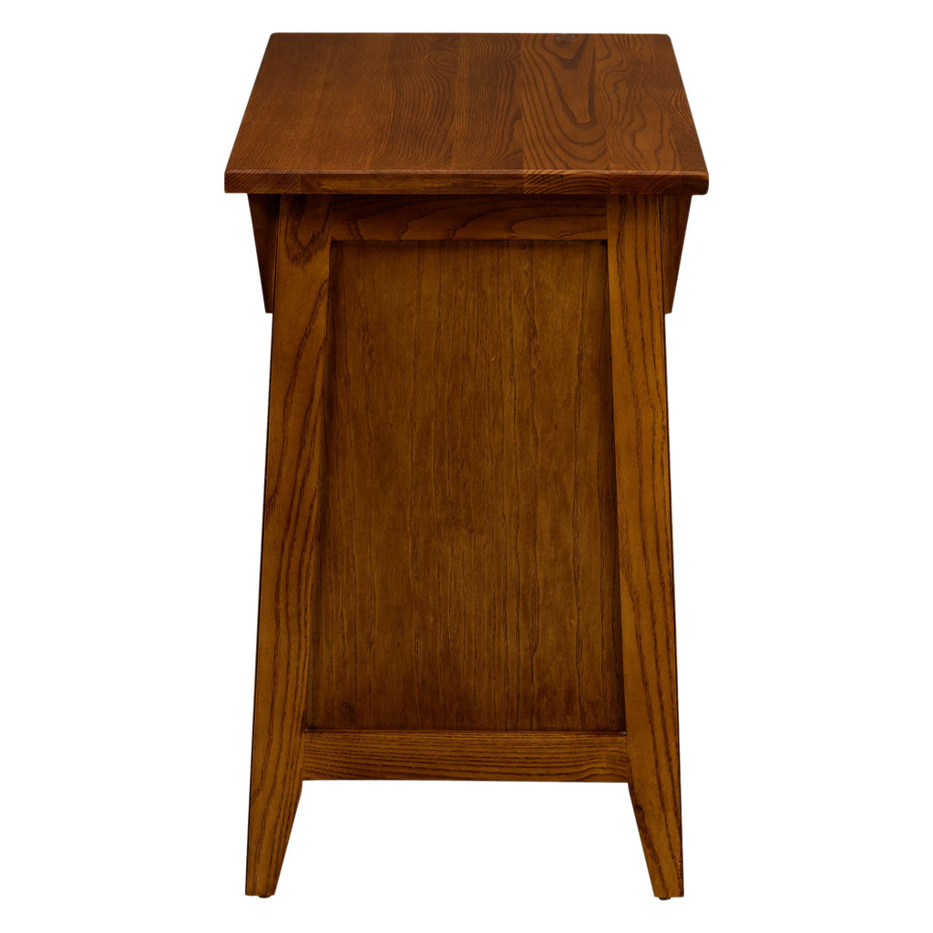 Solid Wood End Table with Storage Shelf for Living Room Bedroom Printer Stand k7m