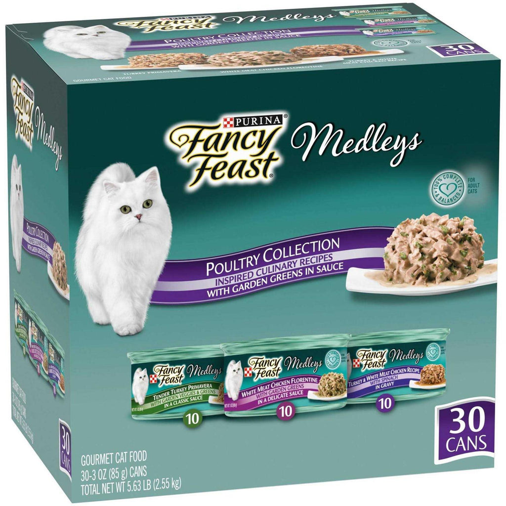 Wet Cat Food Variety Pack Poultry with Garden Greens in Sauce k7m
