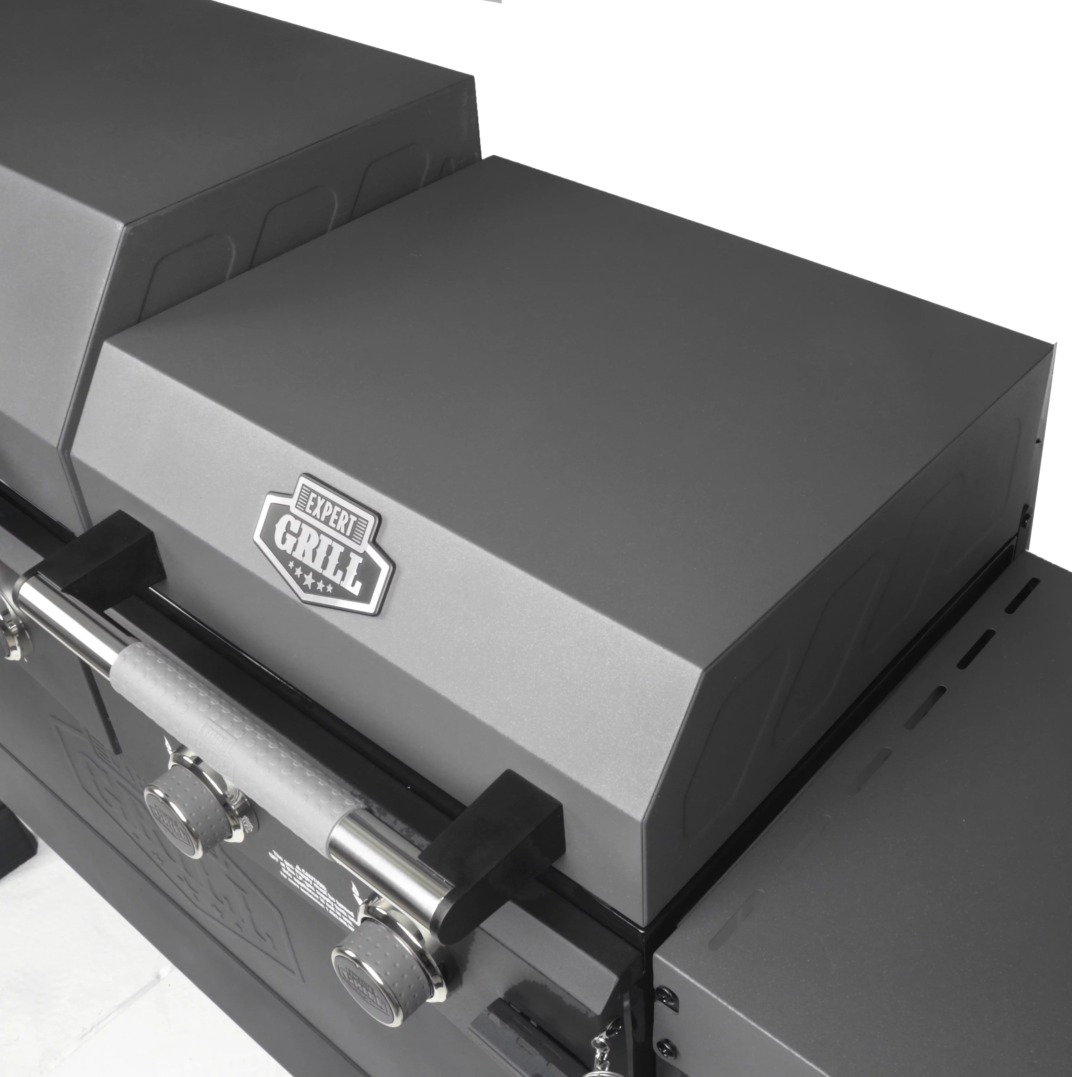 5 Burner Combo Gas Grill and Griddle Black k7p