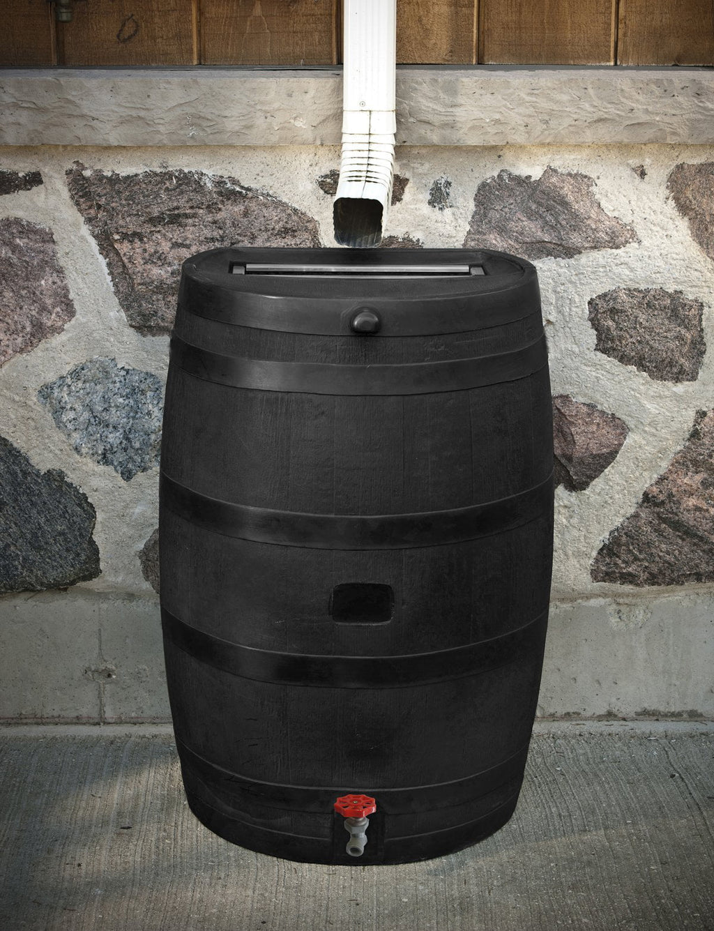 Rain Barrel 50 Gallon Black a7