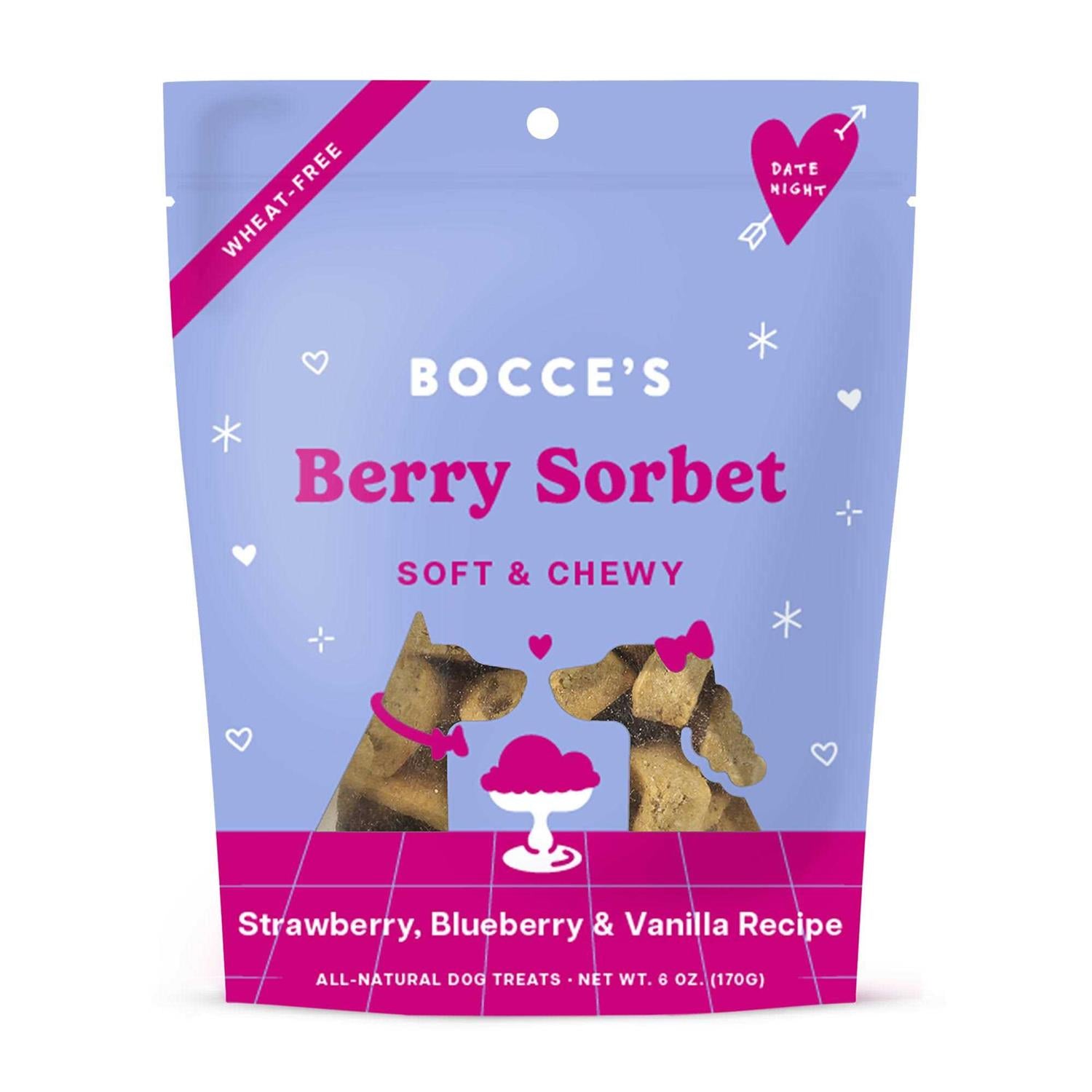 Bocce's Bakery Berry Sorbet Soft &amp; Chewy Dog Treats - Pet Supplies online store