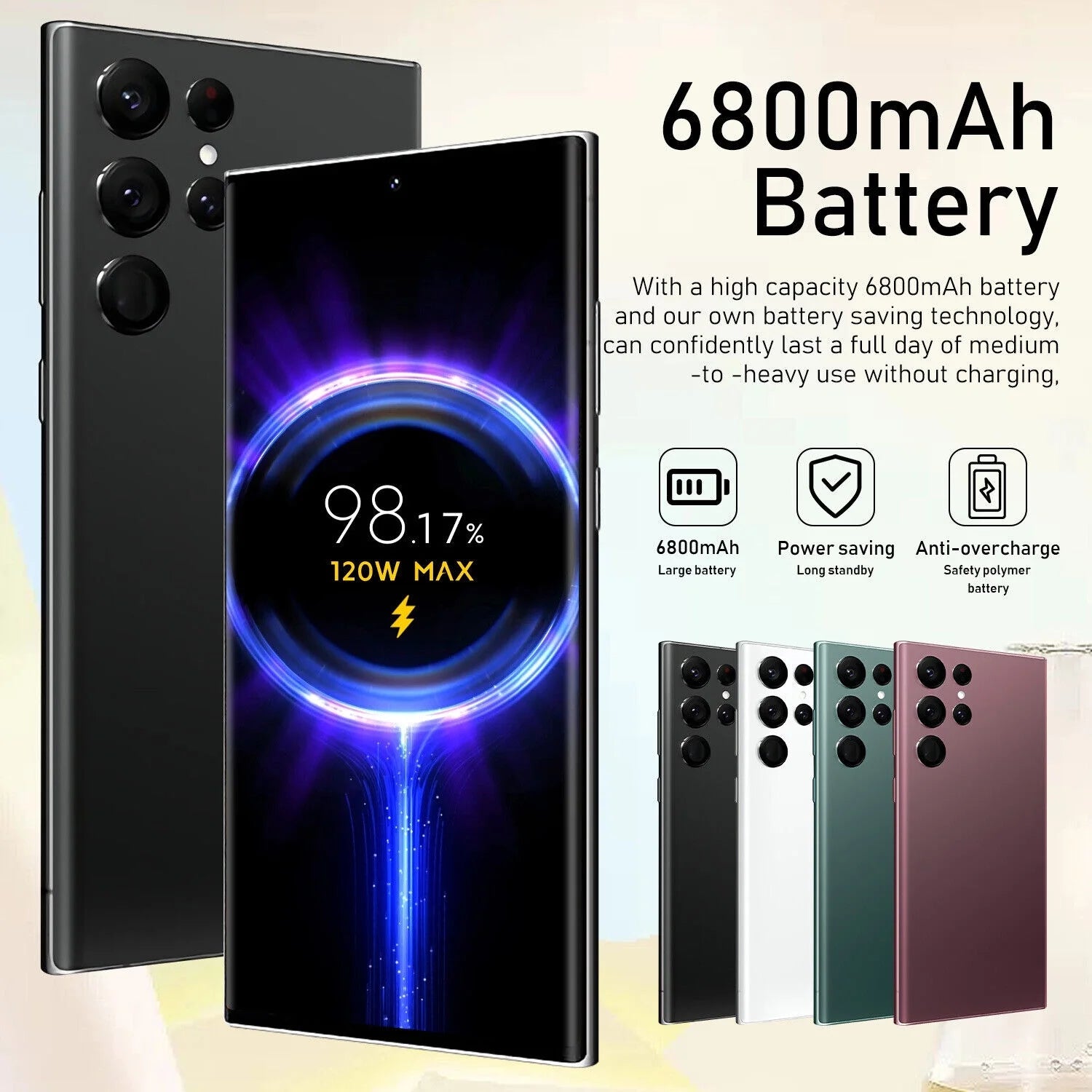 Smartphone 5G Unlocked Android 13 7.3 inch q7