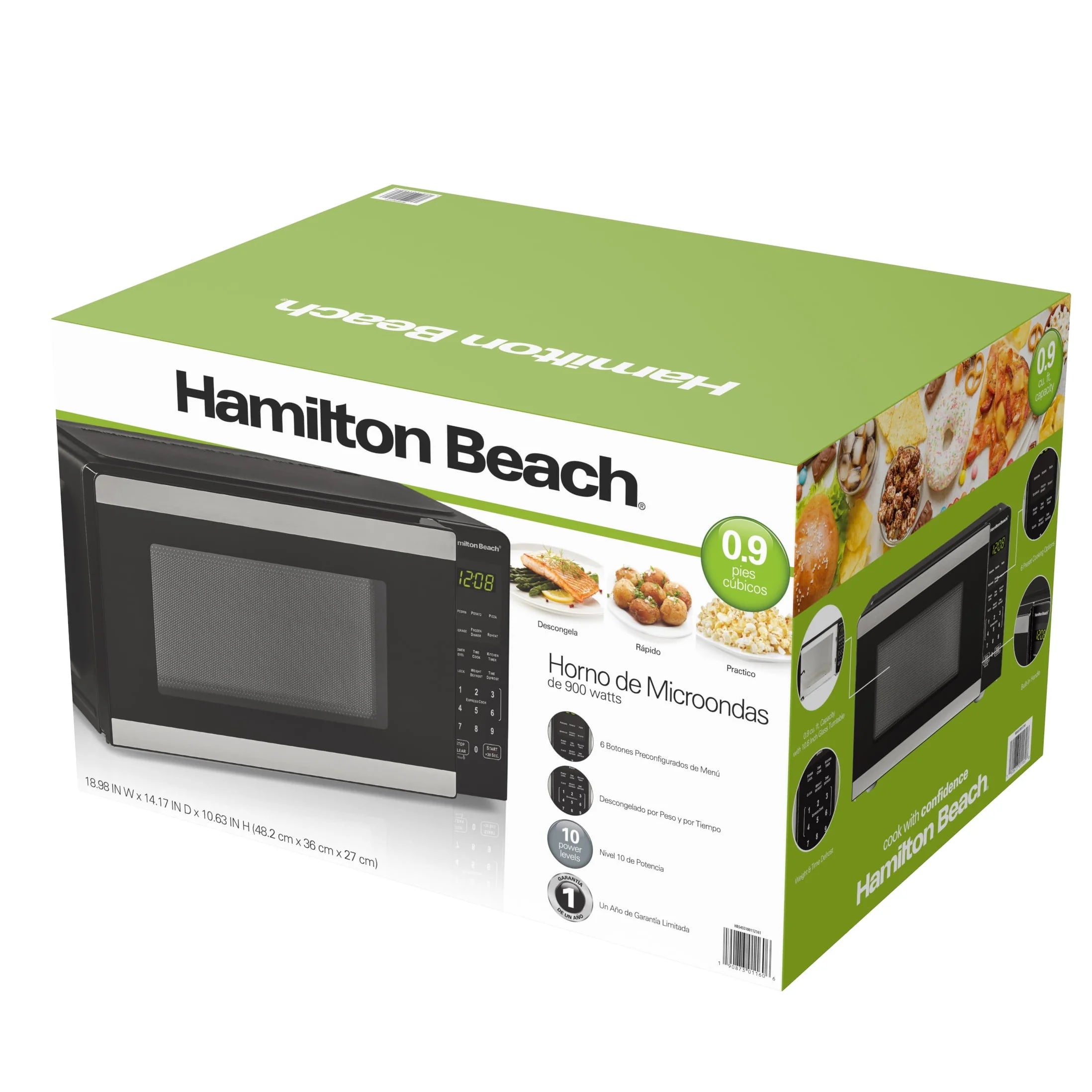 Stainless Steel Countertop Microwave Oven, 0.9 Cu Ft k7