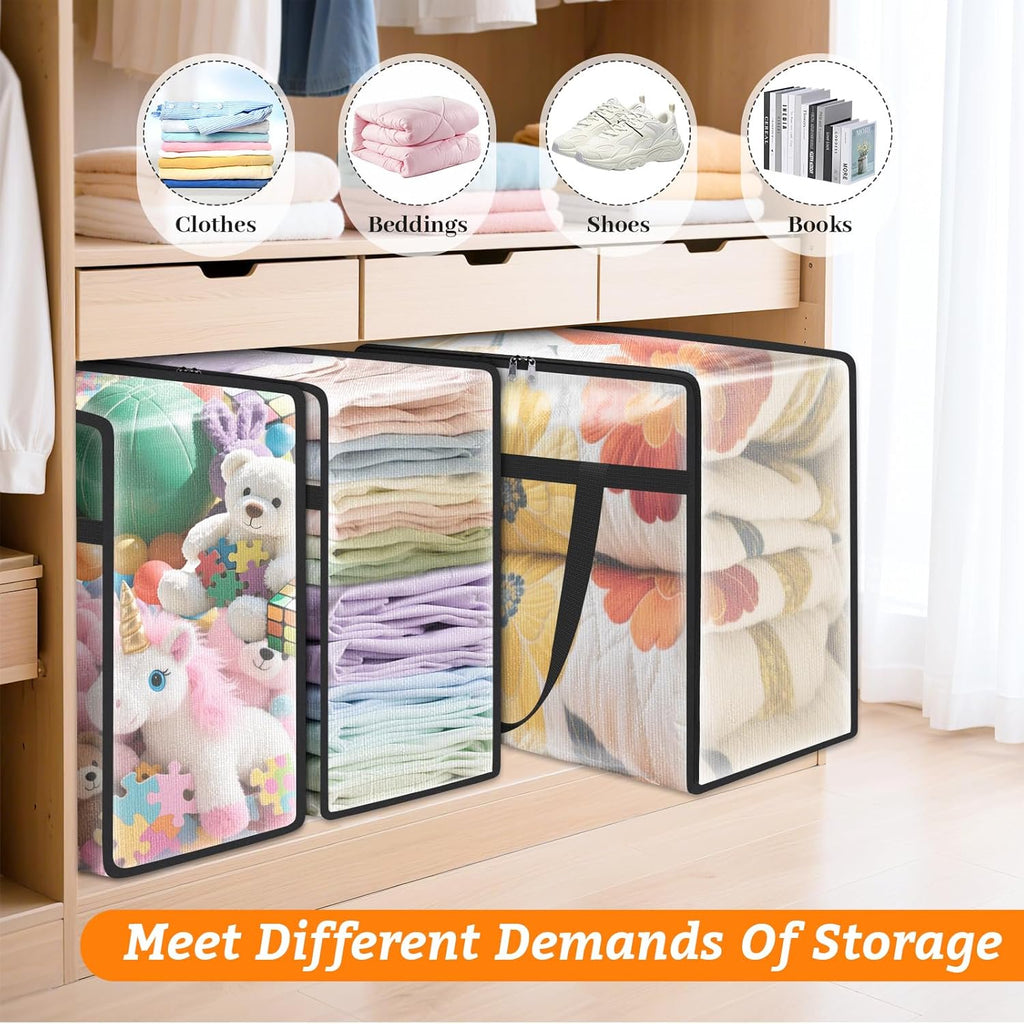 Clear Clothes Storage Bags 90L with Zipper and Handle a7