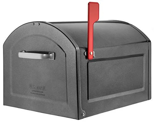 Galvanized Steel Post Mounted Mailbox Pewter a7