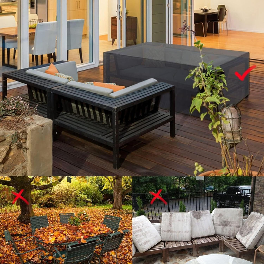 Outdoor Sofa Cover Waterproof 79x55x35 Heavy Duty 600D q7k