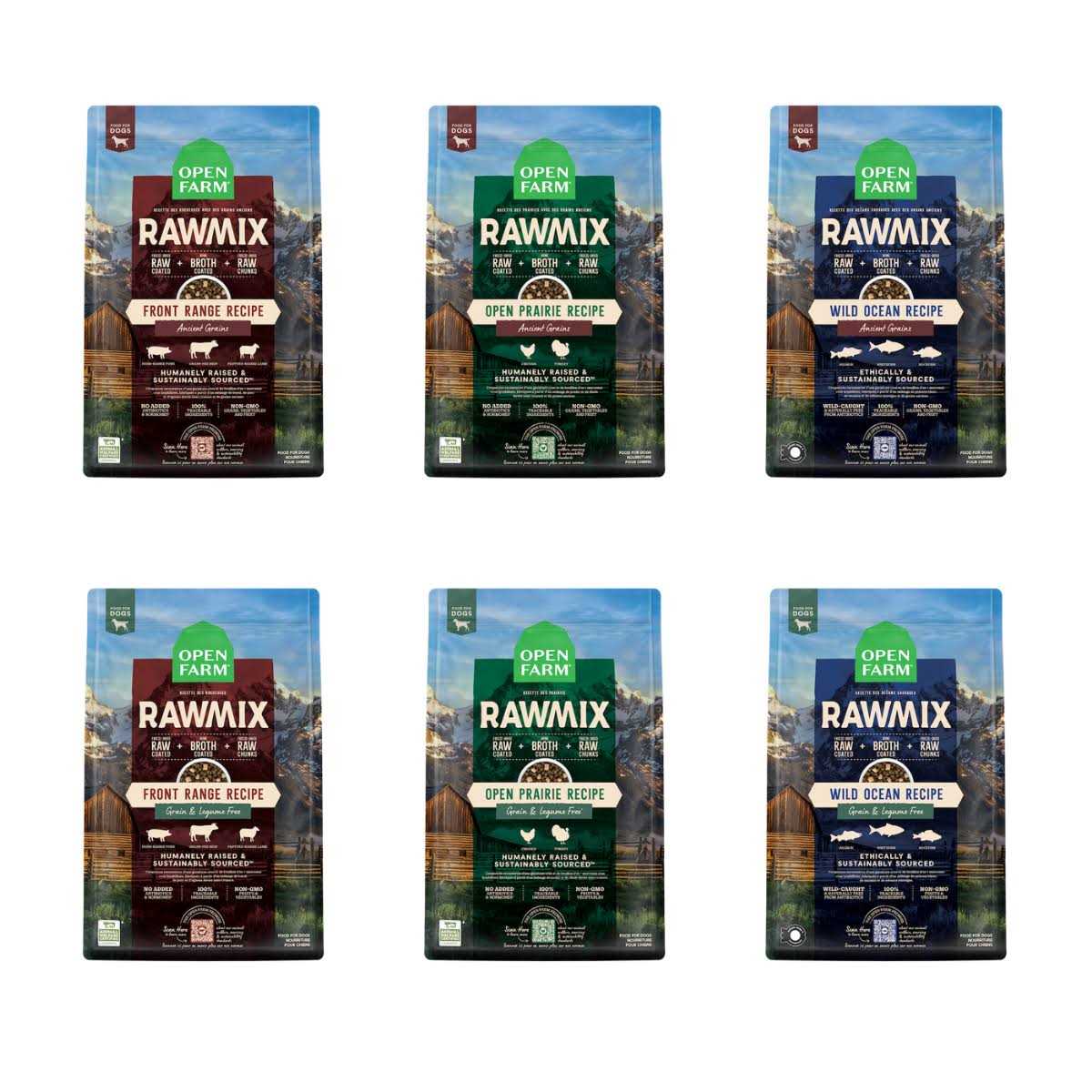 Open Farm Wild Ocean Ancient Grains RawMix Dog Food k7