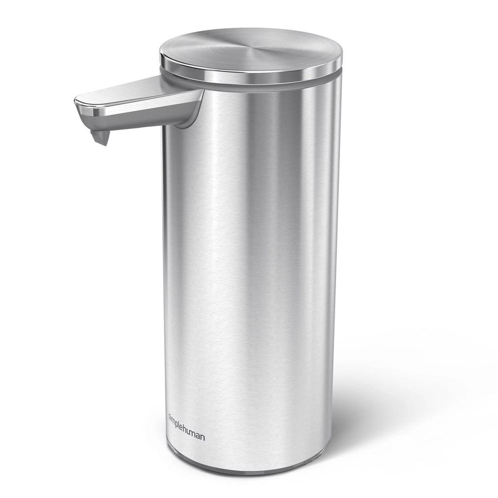 simplehuman 9 oz. Touch-Free Automatic Rechargeable Sensor Liquid Soap Dispenser, Brushed Stainless Steel
