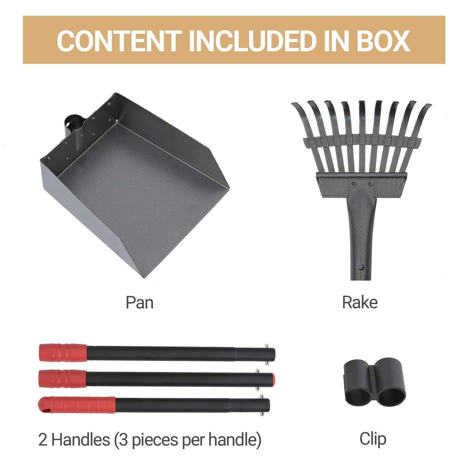 Dog Poop Tray and Rake Set k7m