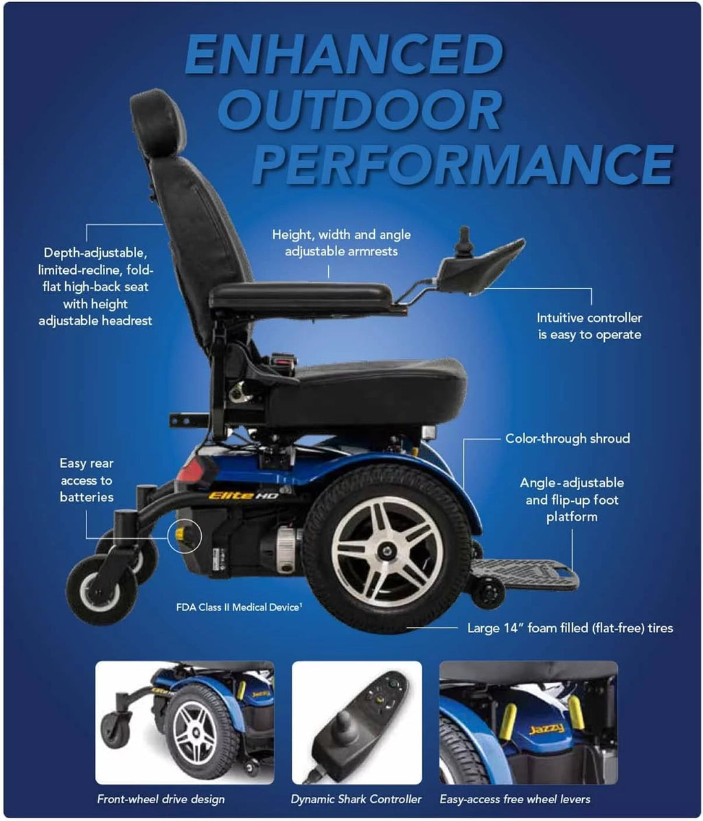 Power Wheelchair Heavy Duty Red 22in a7