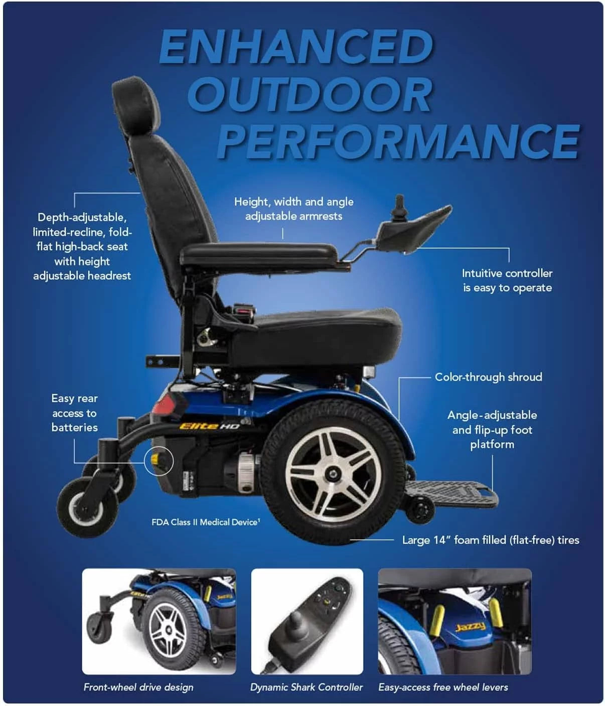 Power Wheelchair Heavy Duty Red 22in a7