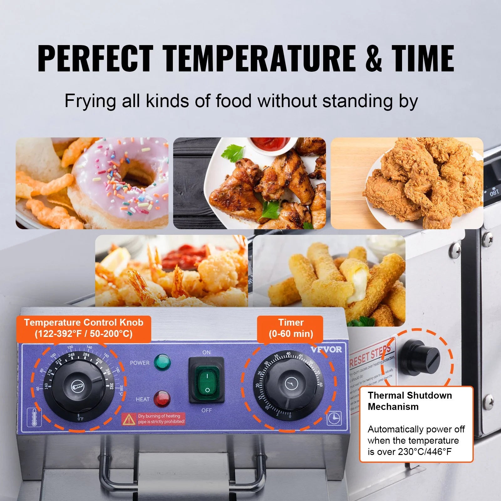 Electric Deep Fryer Dual Tank 3000W a7