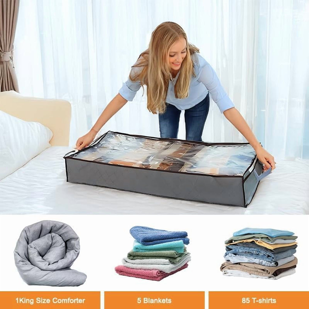 Under Bed Storage Containers Foldable Organizer Bins 6 Pack k7m