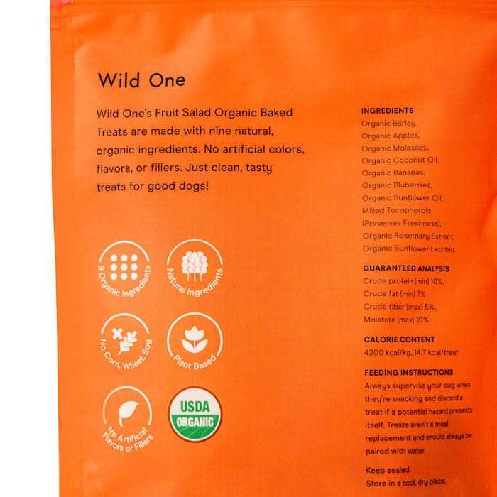 Organic Baked Fruit Salad Dog Treats k7