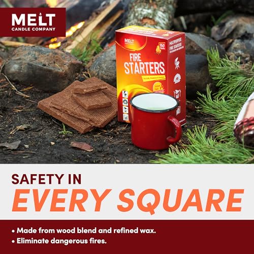 Fire Starter Squares 160 pcs for Campfire Grill Outdoor Fire Pit Bbq7k