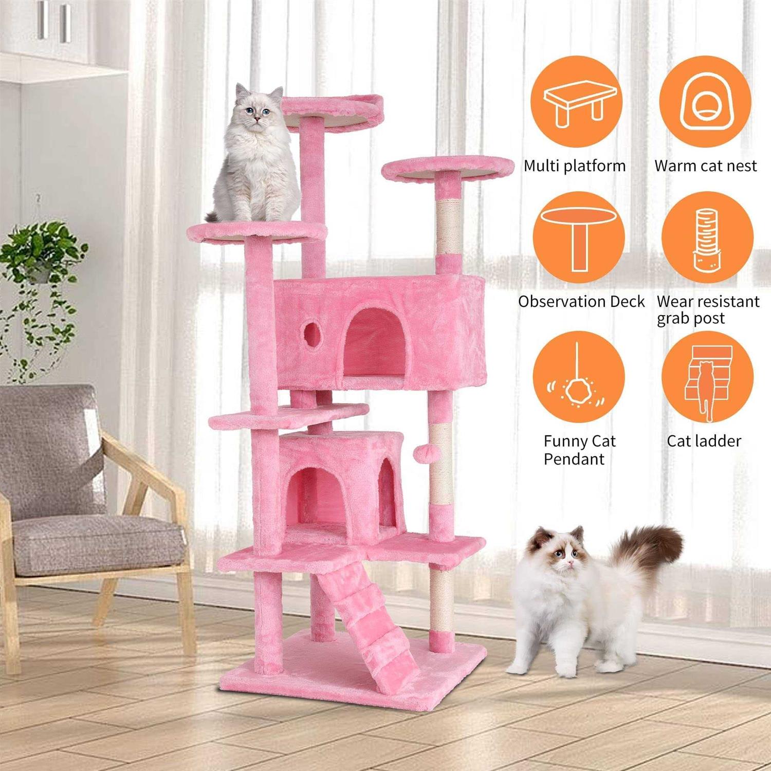Cat Tree Tower with Scratching Posts and Condo a7