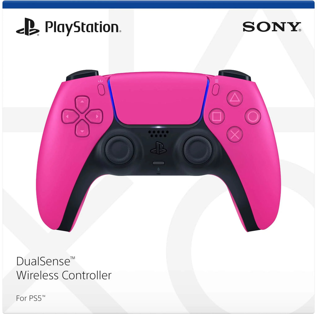 PS5 Slim Disc Edition 1TB Console with Spider-Man 2 Bundle and Two Controllers White & Nova Pink a7