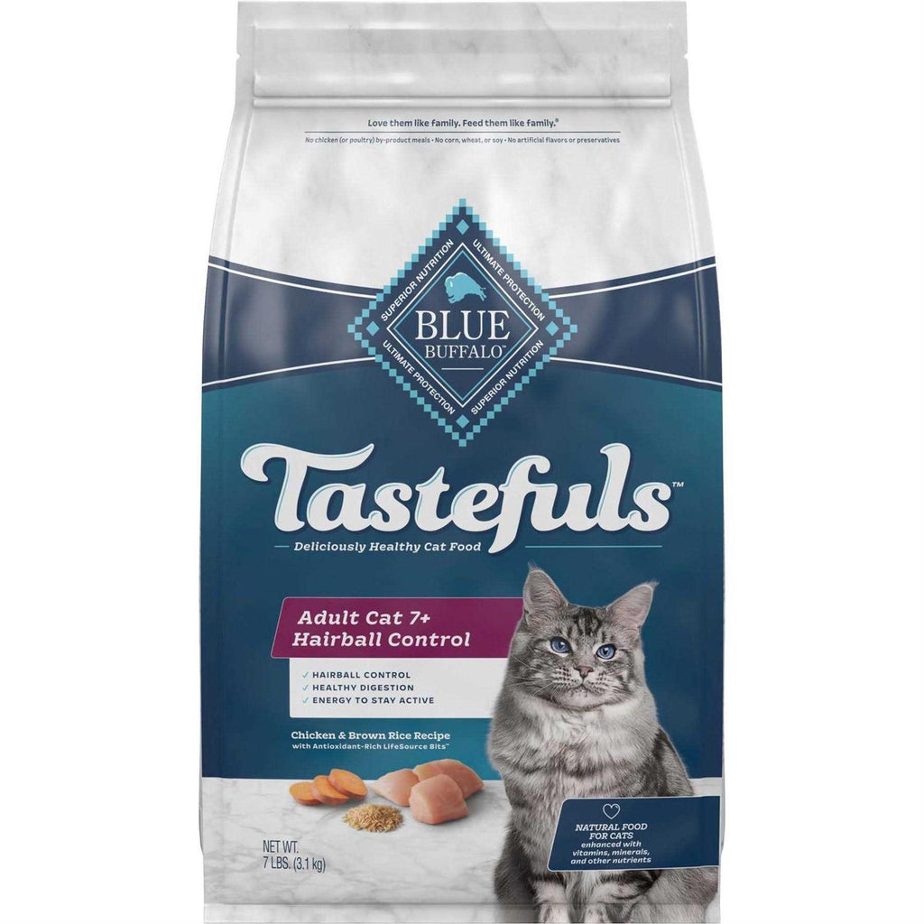 Blue Buffalo Indoor Hairball Control Mature Dry Cat Food - Pet Supplies online store