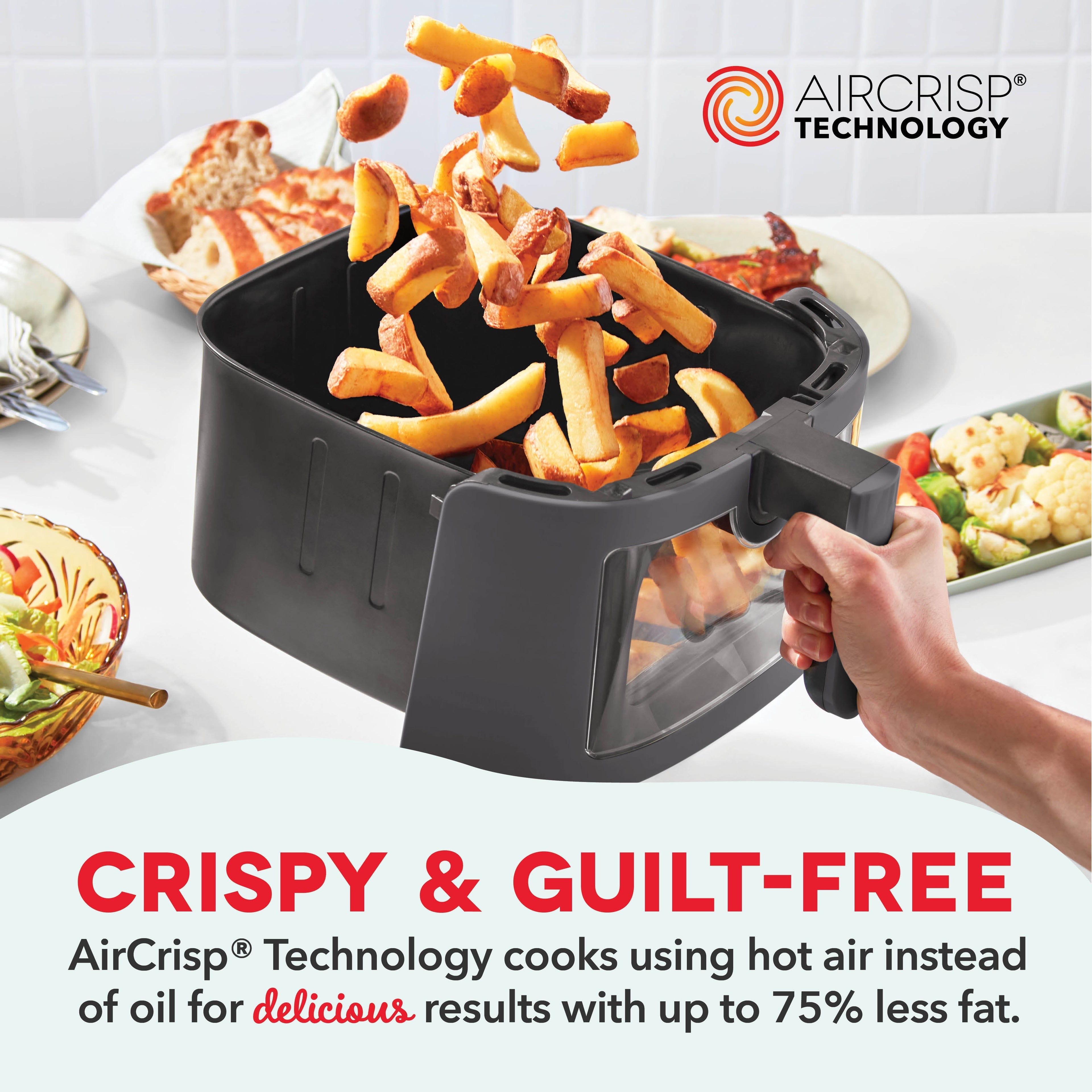 7qt Clear View Digital Air Fryer B7　hX fI