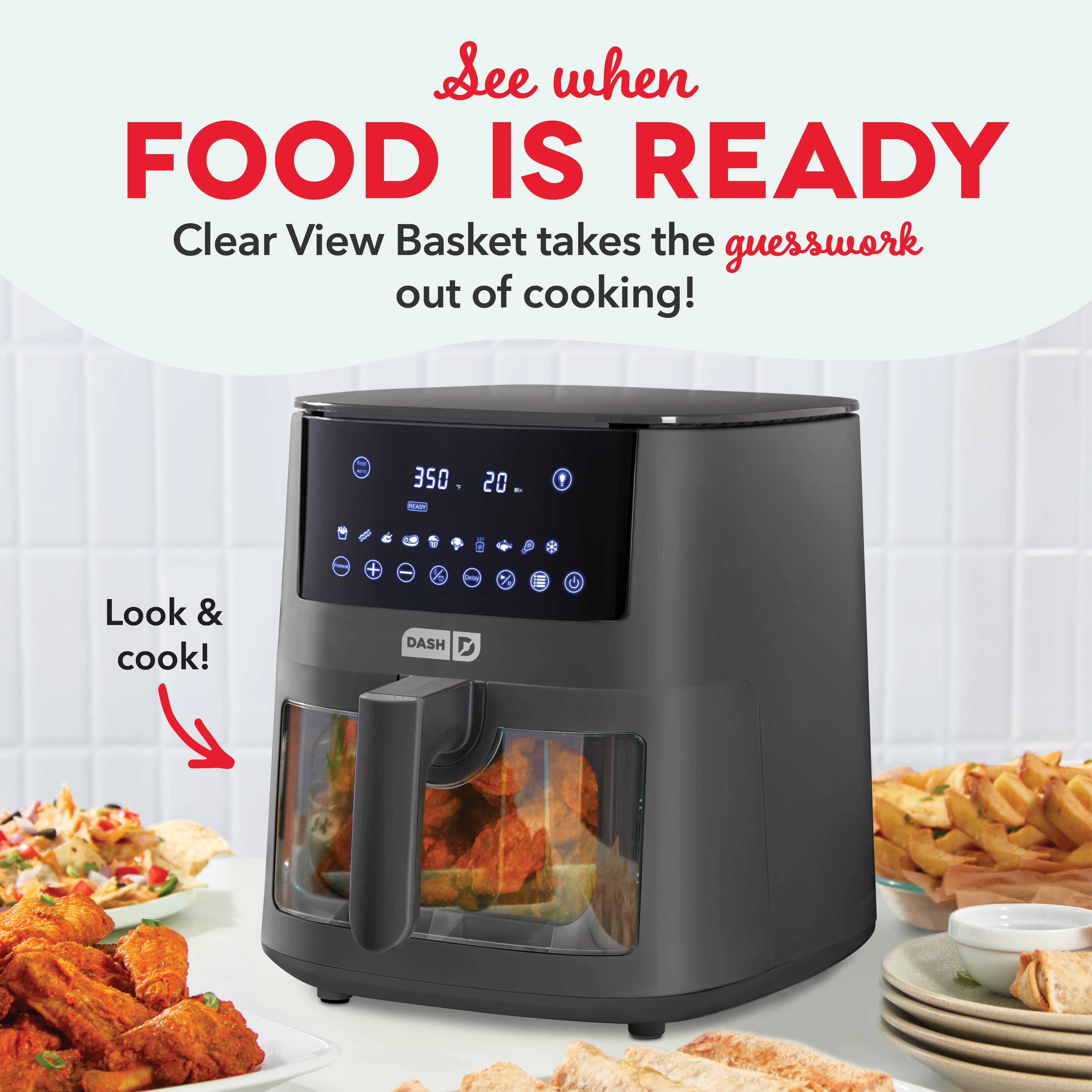 7qt Clear View Digital Air Fryer B7　hX fI