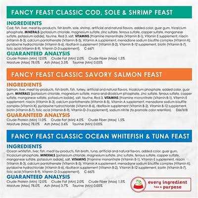 Seafood Classic Pate Wet Cat Food Variety Pack Grain-Free k7m