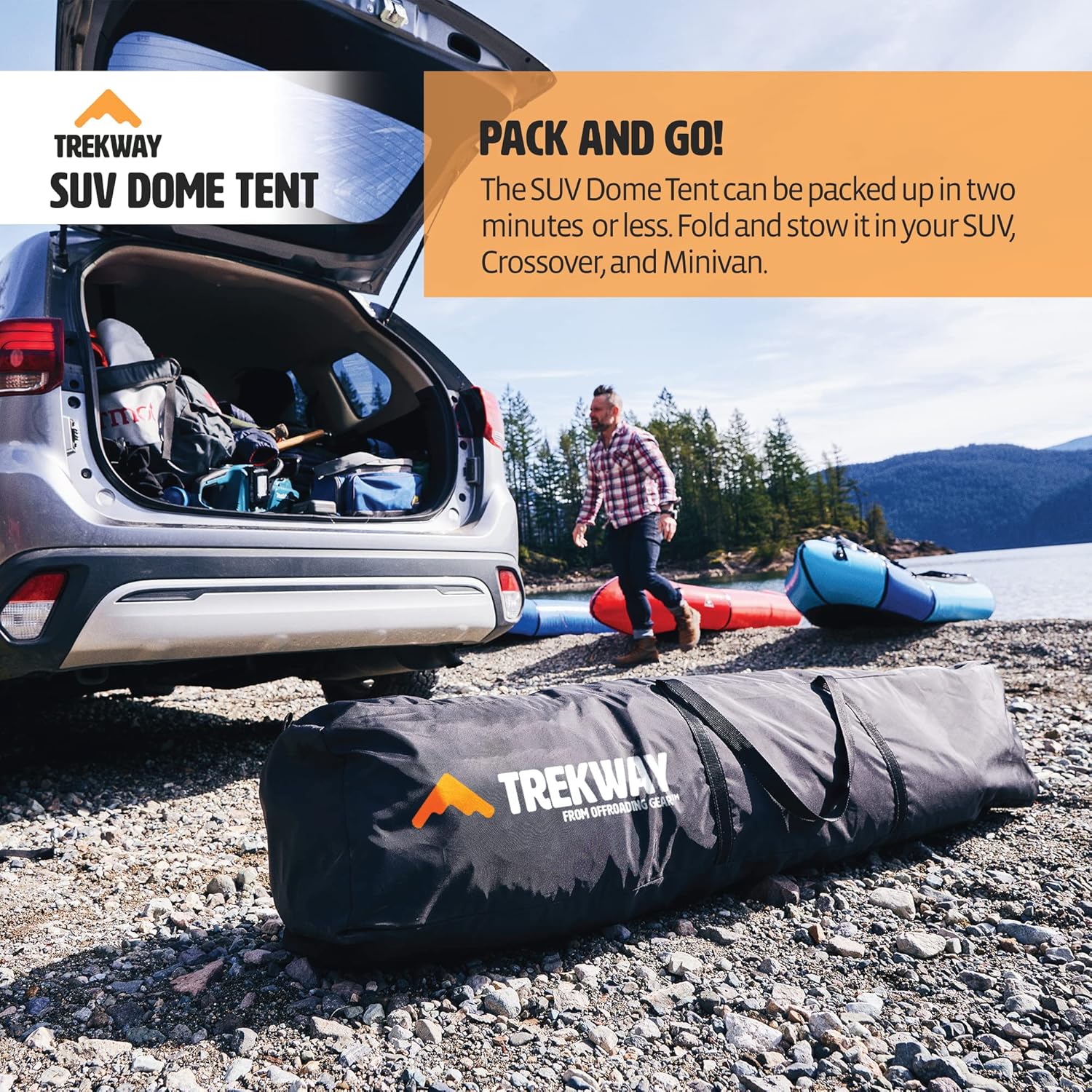 Waterproof Instant Camping Tent for SUV 9x9 ft k7