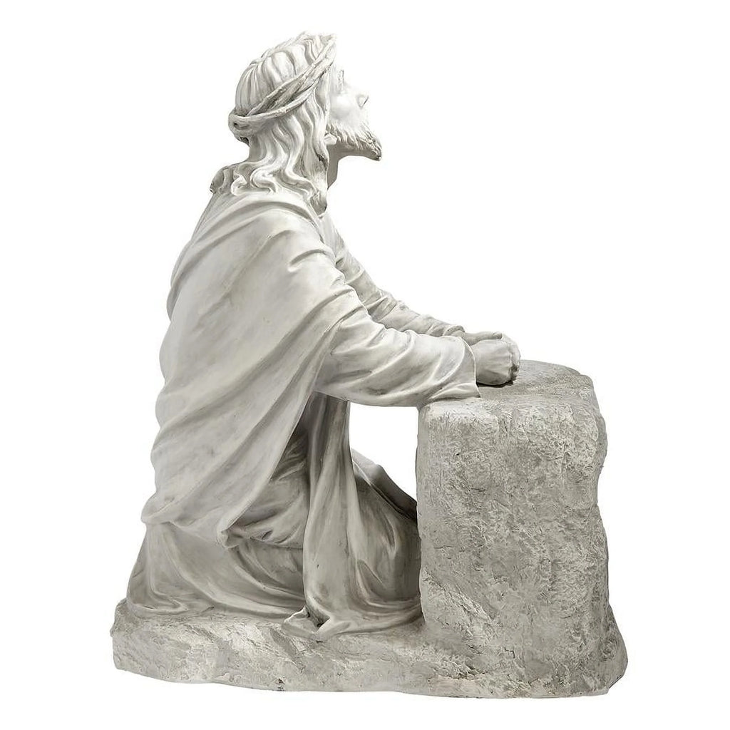 Jesus in the Garden of Gethsemane Garden Statue 23 Inch Polyresin Antique Stone k7