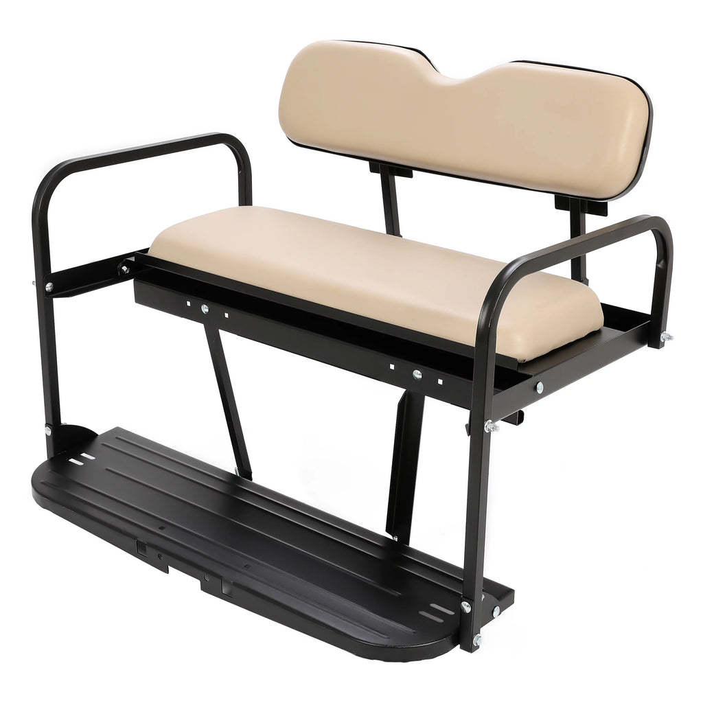 Golf Cart Rear Seat Kit Folding Tan 7k