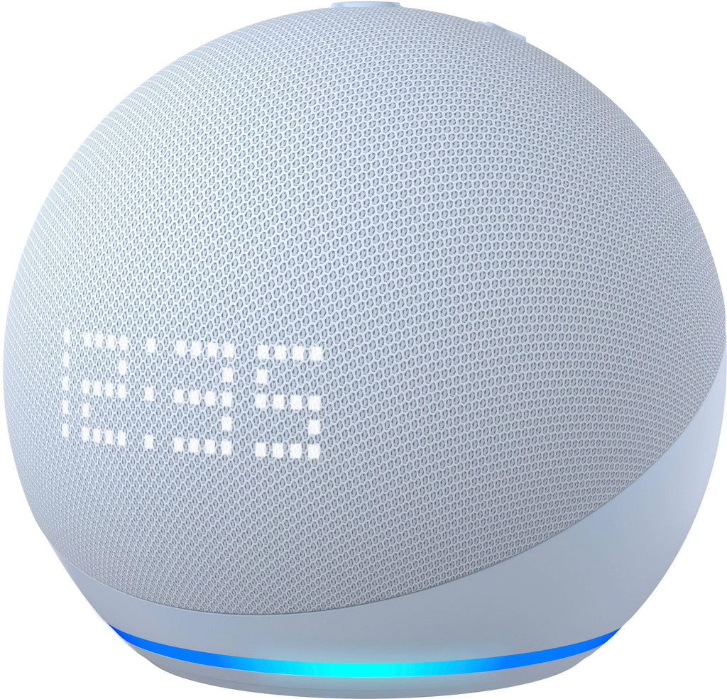 Smart Speaker with Clock and Alexa Cloud Blue a7