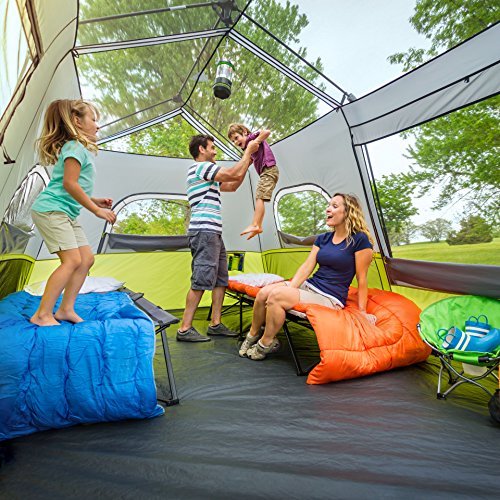 9 Person Instant Cabin Tent Green 14x9 k7
