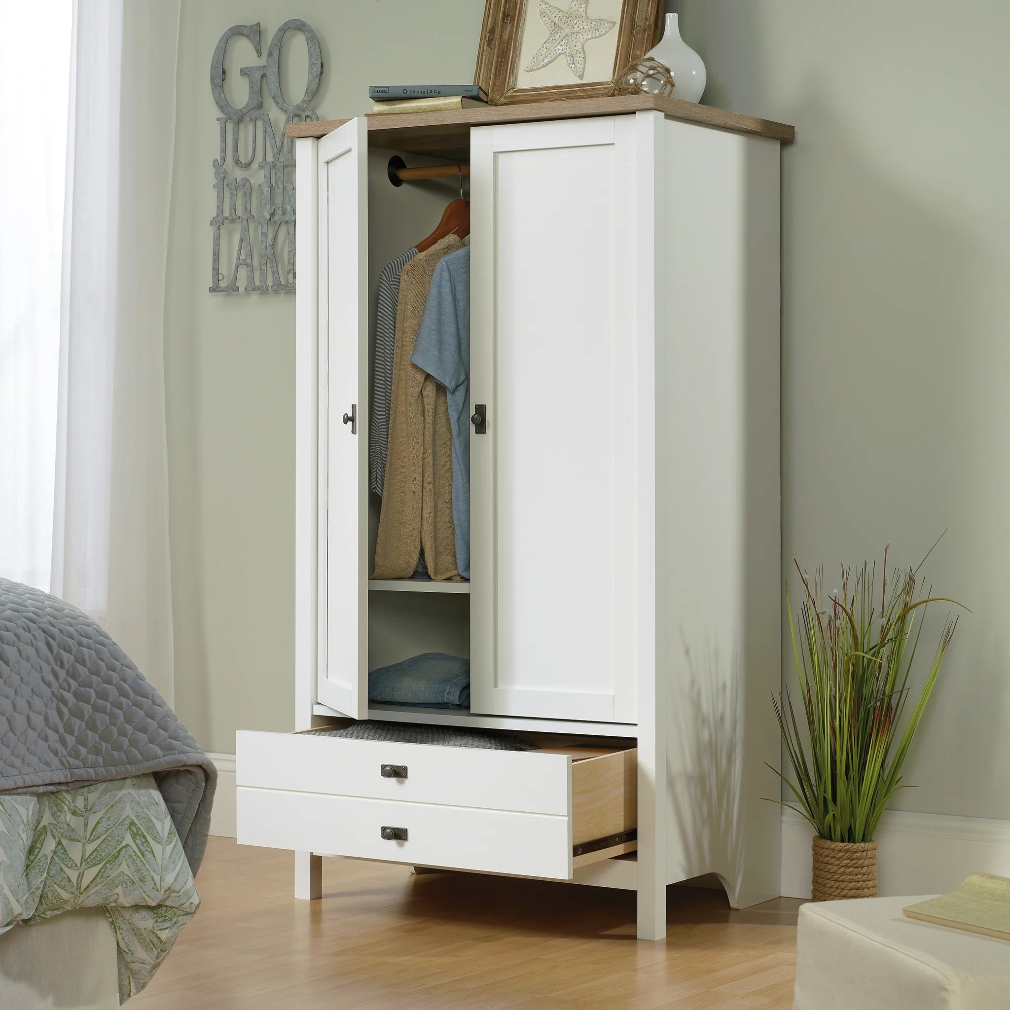 Soft White Armoire M7k