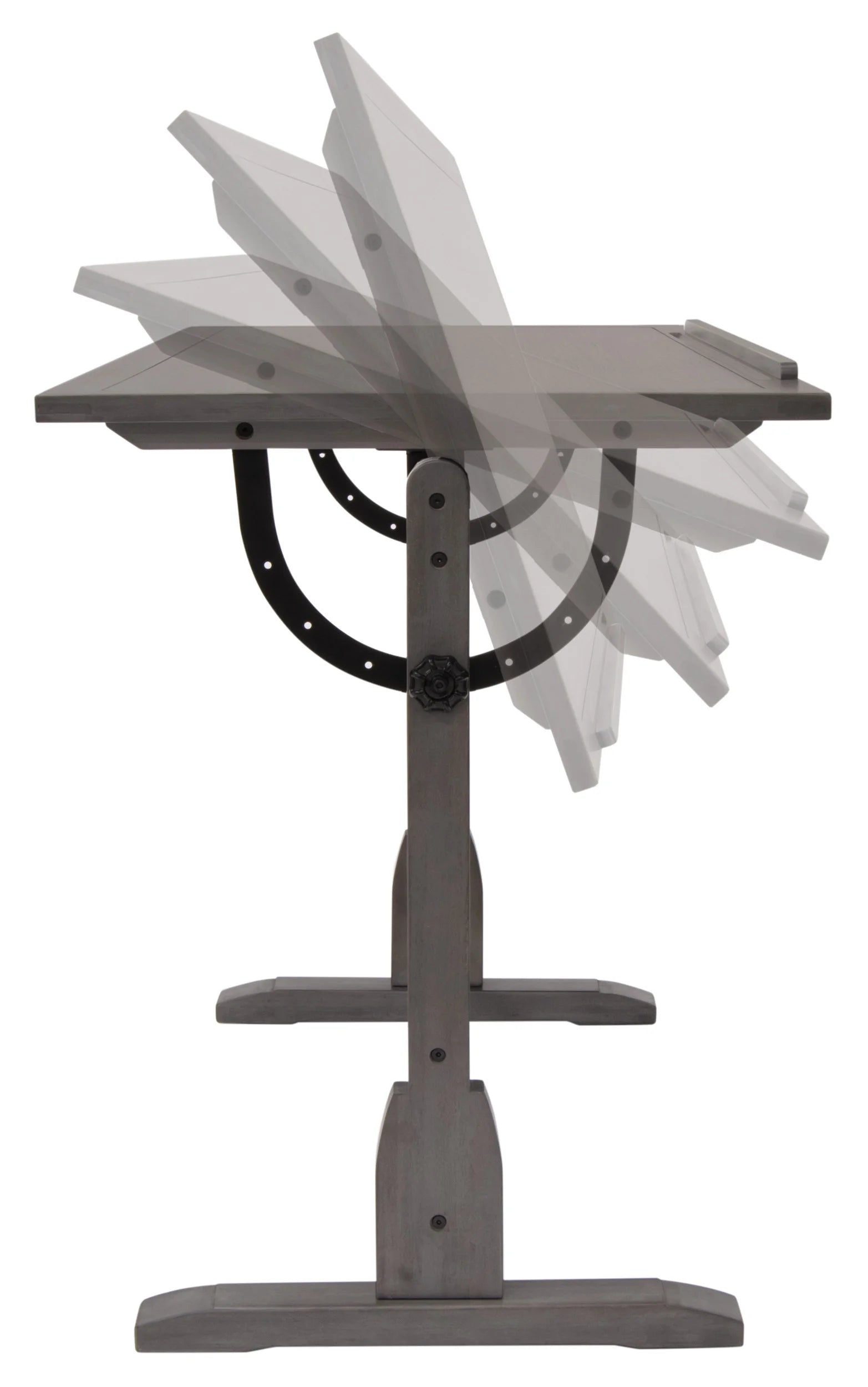 Solid Wood Drawing Table with Adjustable Top k7m