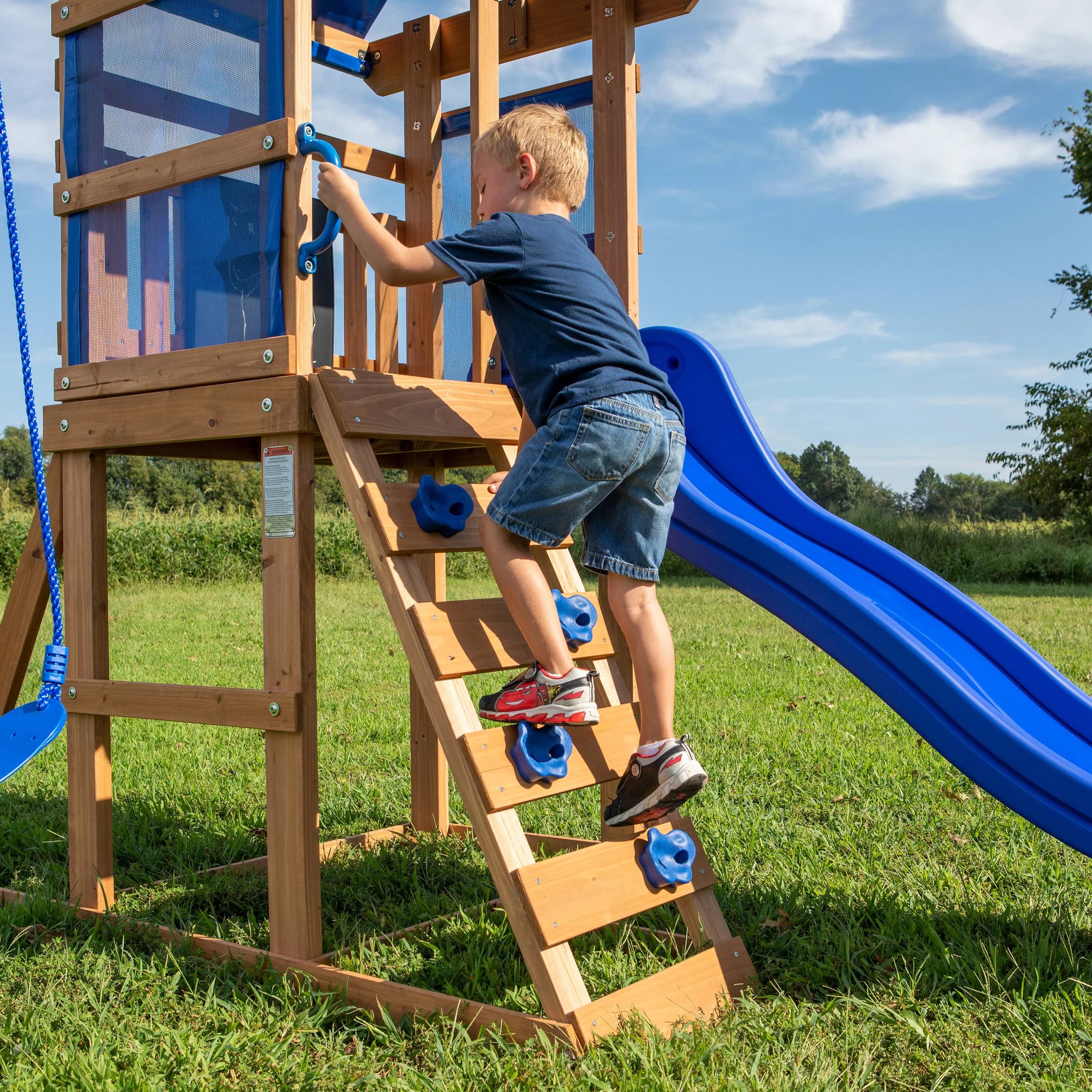 Wooden Cedar Swing Set a7