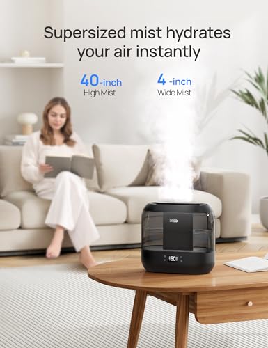 Smart Humidifier for Bedroom, Top Fill 4L Cool Mist, Nightlight, Quiet Ultrasonic k7p