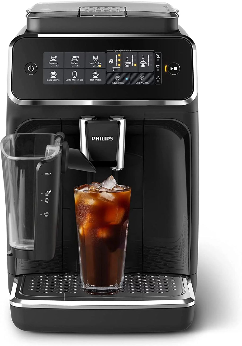 Espresso Machine with LatteGo and Iced Coffee Black k7x