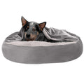 Velvet &amp; Wave Faux Fur Hooded Donut Bed FurHaven - Pet Supplies online store
