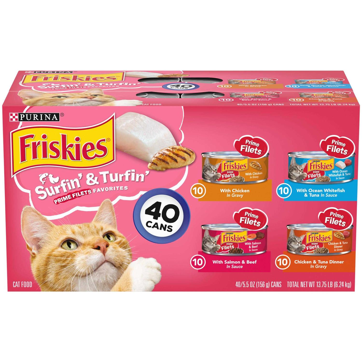 Purina Friskies Surfin &amp; Turfin' Wet Cat Food - Pet Supplies online store