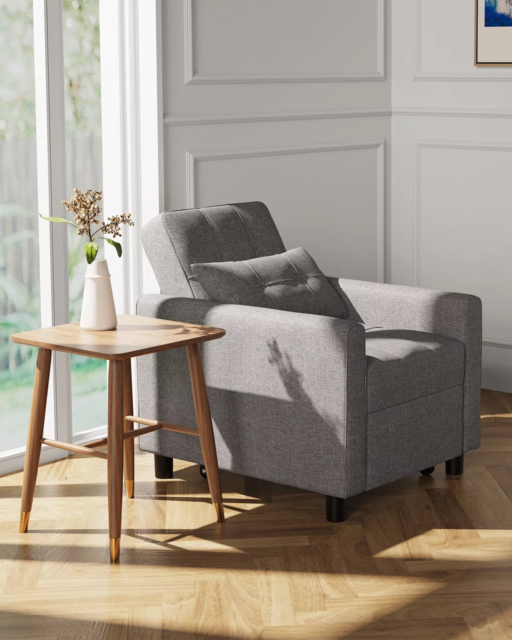 Sofa Bed Convertible Chair Grey k7m