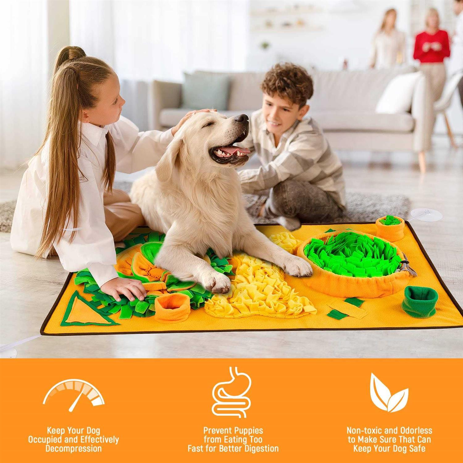 Snuffle Mat for Dogs Non-slip Carrot Enrichment Game k7p