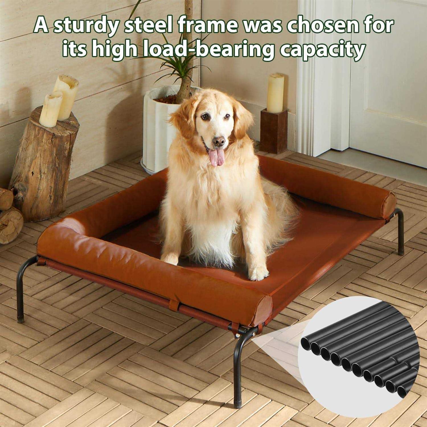Elevated Cooling Dog Bed for Large Dogs Outdoor Portable Pet Cot k7m