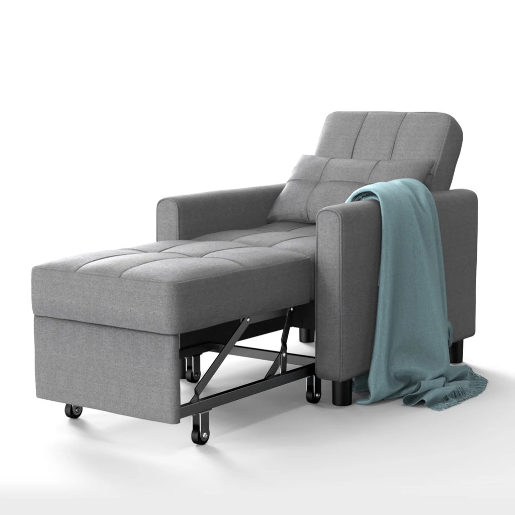 Sofa Bed Convertible Chair Grey k7m