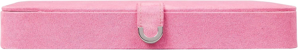 Plush Jewelry Box with Ring and Earring Organizer Pink k7m