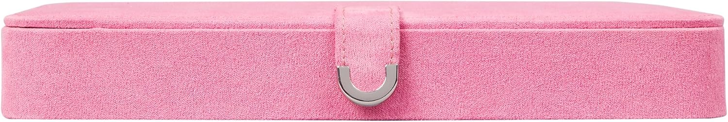 Plush Jewelry Box with Ring and Earring Organizer Pink k7m