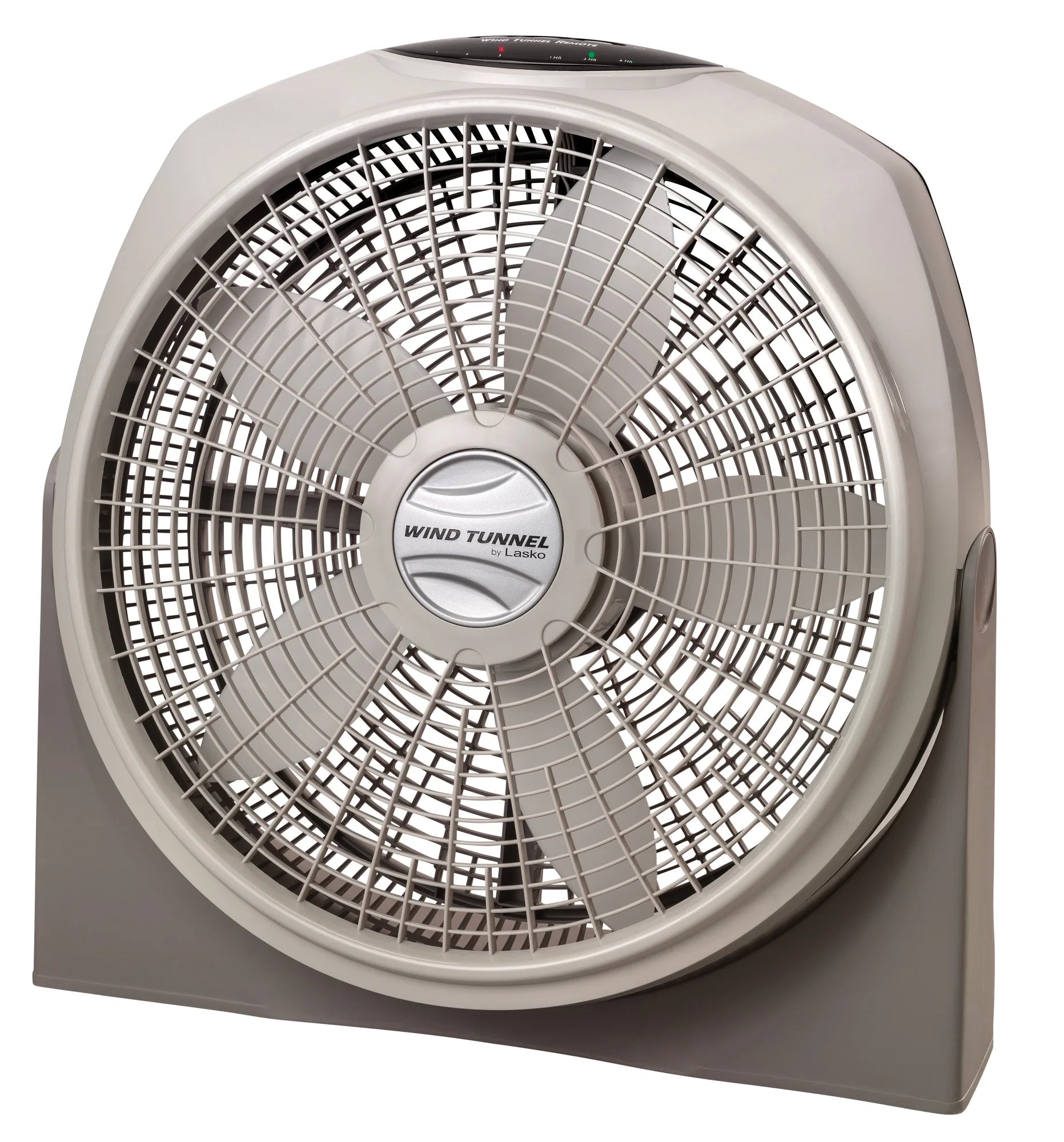 Lasko Wind Tunnel 20" 3-Speed Floor Fan with Remote Control, 24" H, Gray, A20700, New