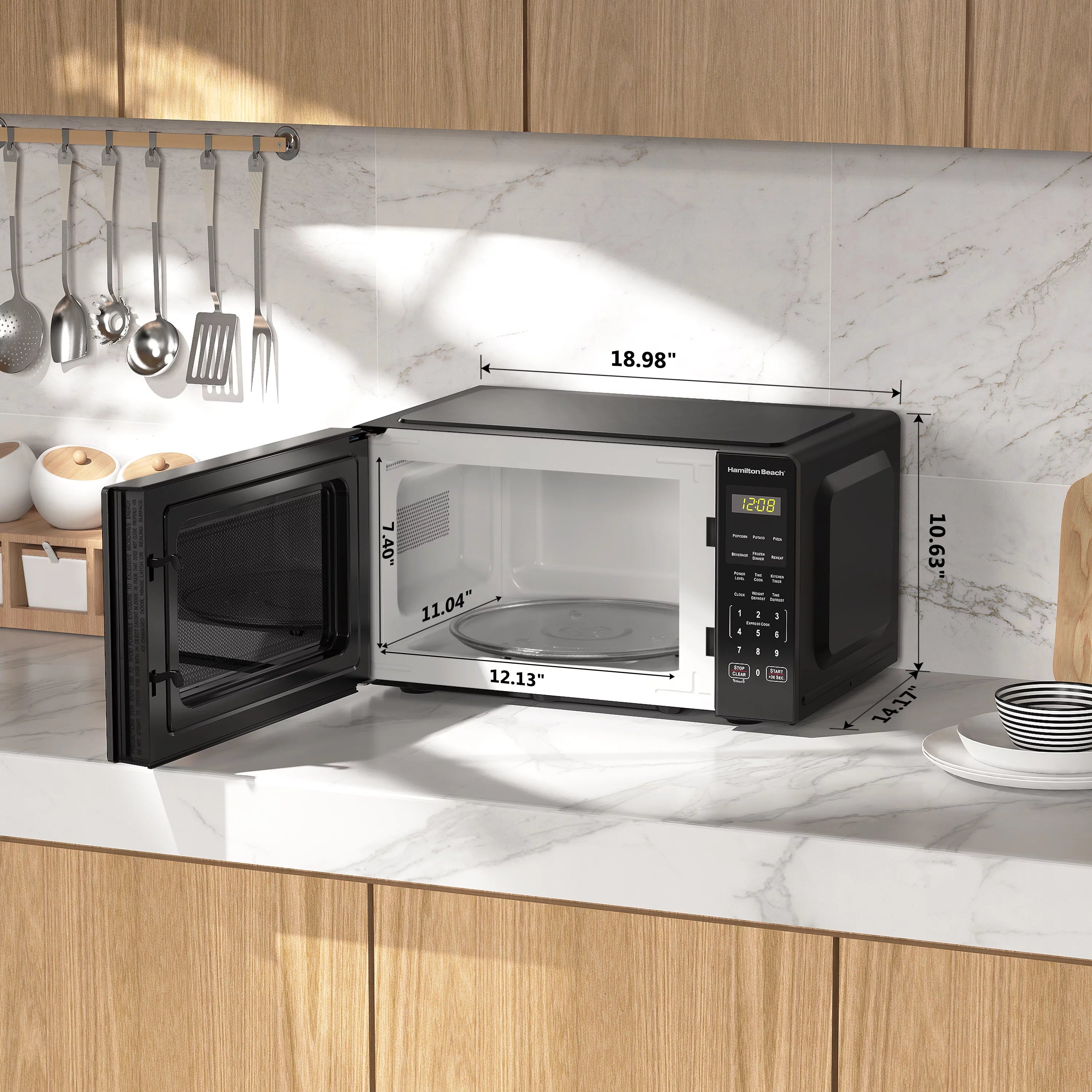 Stainless Steel Countertop Microwave Oven, 0.9 Cu Ft k7